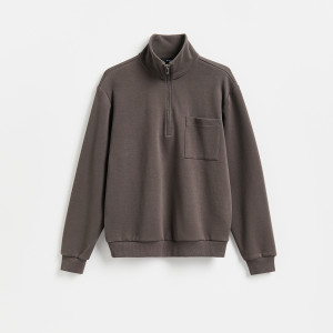 Bluza ze stójką - L - ciemnoszary - męska - Reserved - 110EE-90X