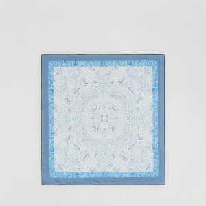 Jedwabna apaszka - ONE SIZE - niebieski - damska - Reserved - 112ID-57X