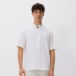 Koszula ze stójką regular fit - XXL - biały - męska - Reserved - 117FR-00X
