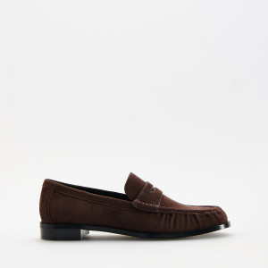 Zamszowe loafersy - 41 - ciemnobrązowy - damska - Reserved - 118KC-89X