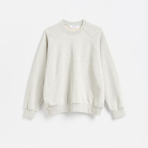 Gładka bluza oversize - M - jasnoszary - męska - Reserved - 120EE-09M