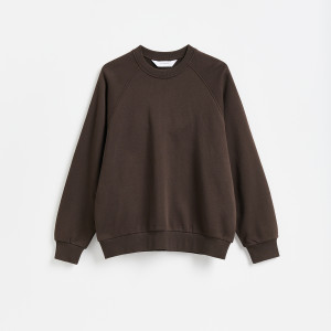 Gładka bluza oversize - M - brązowy - męska - Reserved - 120EE-88X