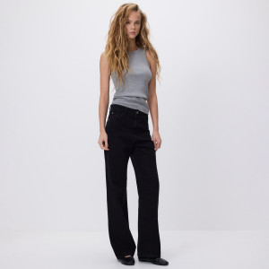 Jeansy wide leg - 32 - czarny - damska - Reserved - 125IL-99J