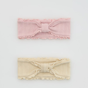 Bawełniana opaska na głowę 2 pack - 9-13 lat - wielobarwny - dziewczynki - Reserved - 125JL-MLC