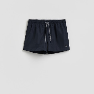 Szorty plażowe z haftem - XXL - granatowy - męska - Reserved - 126FB-59X