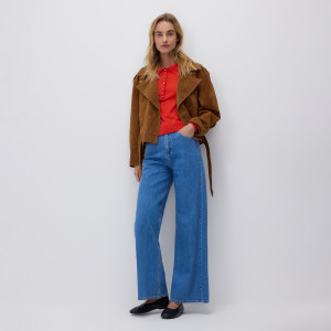 Sweter z wełną - XL - czerwony - damska - Reserved - 129JA-33X