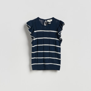 Bluzka w paski - XL - granatowy - damska - Reserved - 138IT-59X