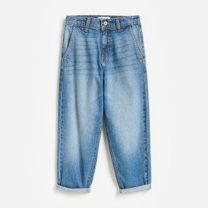 Jeansy carrot fit - 122 (6-7 lat) - niebieski - chłopcy - Reserved - 140JW-55J