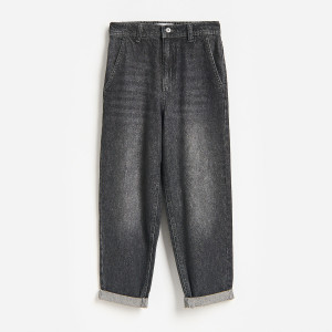 Jeansy carrot fit - 116 (5-6 lat) - szary - chłopcy - Reserved - 140JW-90J