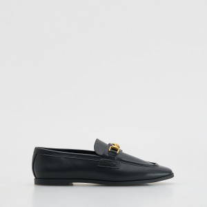 Loafersy z ozdobną klamrą - 36 - czarny - damska - Reserved - 141FF-99X