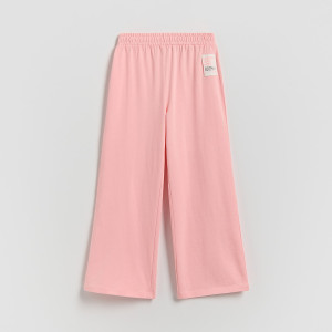 Dresowe spodnie wide leg - 164 (13 lat) - brzoskwiniowy - dziewczynki - Reserved - 142HN-24X