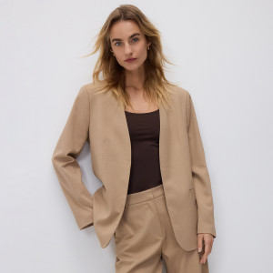 Gładka marynarka - M - beżowy - damska - Reserved - 142IS-80X