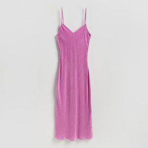 Sukienka z cupro - XL - fioletowy - damska - Reserved - 142IT-40X