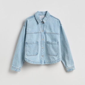 Jeansowa kurtka - L - niebieski - damska - Reserved - 144IL-50J