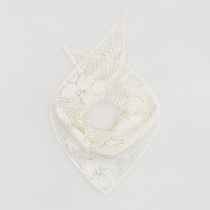 Ażurowa chusta - ONE SIZE - złamana biel - damska - Reserved - 149ID-01X