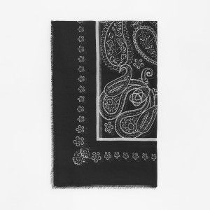 Wzorzysta chusta - ONE SIZE - czarny - damska - Reserved - 149MC-99X