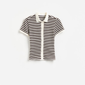 Bluzka polo - L - wielobarwny - damska - Reserved - 158KF-MLC