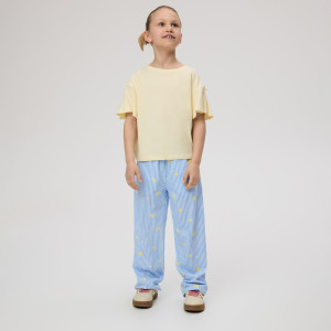 Spodnie w paski - 116 (5-6 lat) - jasnoniebieski - dziewczynki - Reserved - 159HN-50X
