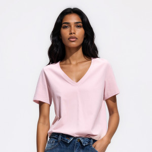 Bawełniany t-shirt - XS - pastelowy róż - damska - Reserved - 159IV-03X