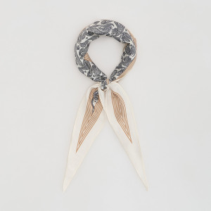 Wzorzysta apaszka - ONE SIZE - brązowy - damska - Reserved - 165ID-84X