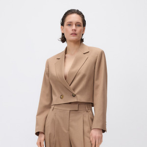 Marynarka z wiskozą - L - brązowy - damska - Reserved - 165IS-82X