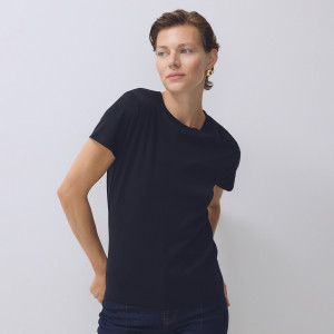 Bawełniany t-shirt - XL - czarny - damska - Reserved - 166AF-99X