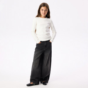 Jeansy baggy - 152 (11 lat) - czarny - dziewczynki - Reserved - 167JU-99J
