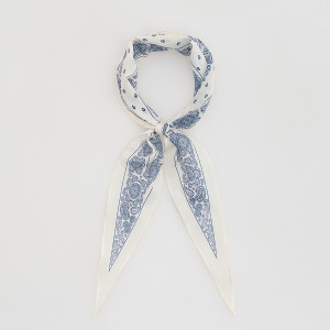 Wzorzysta apaszka - ONE SIZE - złamana biel - damska - Reserved - 170ID-01X