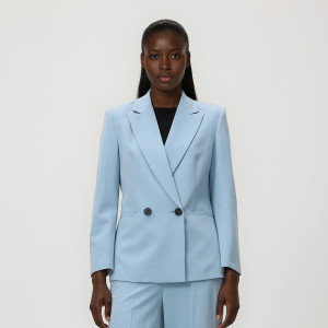 Dwurzędowa marynarka - L - jasnoniebieski - damska - Reserved - 171IS-50X