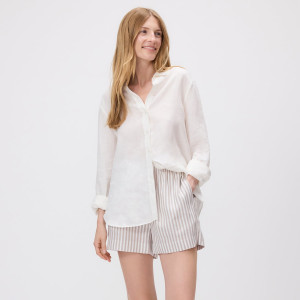Lniane szorty - XXL - wielobarwny - damska - Reserved - 172BP-MLC