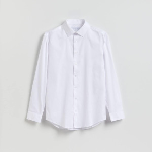 Bawełniana koszula regular fit - XXL - biały - męska - Reserved - 173JQ-00X