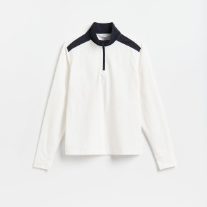 Bluza ze stójką - L - biały - męska - Reserved - 174LA-00X