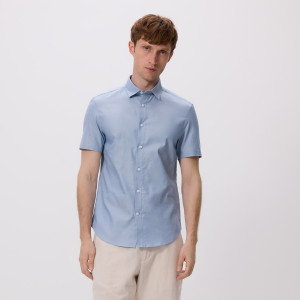Bawełniana koszula slim fit - S - jasnoniebieski - męska - Reserved - 178DV-50M