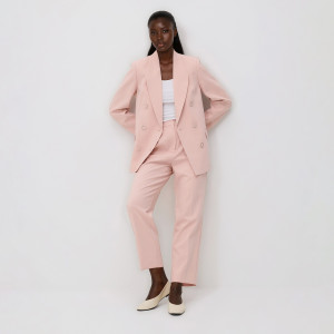 Spodnie z kantem - L - pastelowy róż - damska - Reserved - 181IS-03X