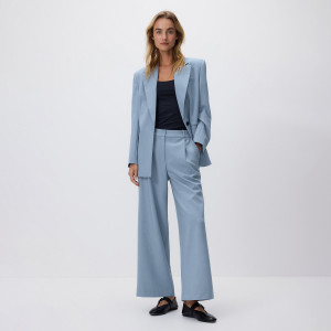 Spodnie z dodatkiem wiskozy - M - niebieski - damska - Reserved - 186IS-55X