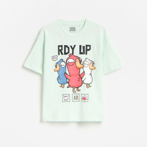 T-shirt Goose Goose Duck - 116 (5-6 lat) - jasnozielony - chłopcy - Reserved - 203IS-07X