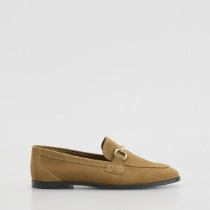 Zamszowe loafersy - 39 - beżowy - damska - Reserved - 207FF-80X