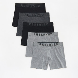 5 pack bokserek Long - M - ciemnoszary - męska - Reserved - 209JE-90X