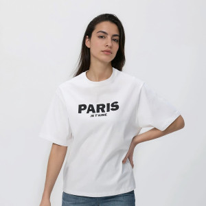 T-shirt z nadrukiem - L - biały - damska - Reserved - 210HT-00X