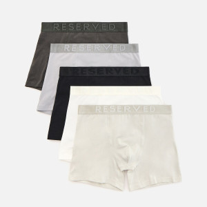 5 pack bokserek Long - S - ciemnoszary - męska - Reserved - 212JE-90X