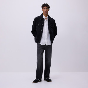 Jeansy loose z efektem sprania - 28 - szary - męska - Reserved - 2149W-90J