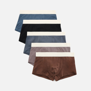 5 pack bokserek Classic - M - beżowy - męska - Reserved - 216JE-80X