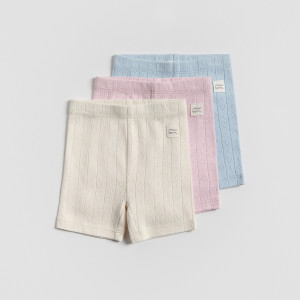 Bawełniane szorty 3 pack - 68 (3-6 m.) - pastelowy róż - dziewczynki - Reserved - 221EP-03X