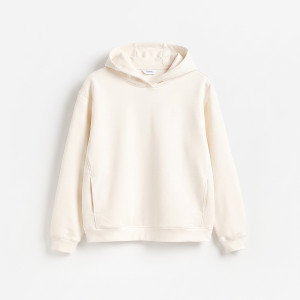 Bluza z kaputrem - M - złamana biel - męska - Reserved - 223EF-01X