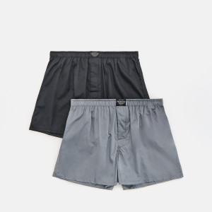 2 pack bokserek Loose - XL - ciemnoszary - męska - Reserved - 224JE-90X