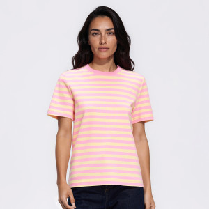T-shirt z bawełny merceryzowanej - XS - jasnopomarańczowy - damska - Reserved - 2292T-20P