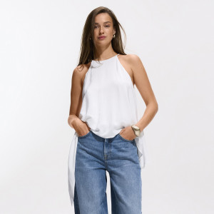 Top z wiskozy - XS - złamana biel - damska - Reserved - 230KR-01X
