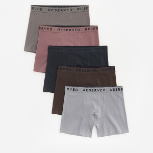 5 pack bokserek Long - XL - jasnofioletowy - męska - Reserved - 231JE-34X