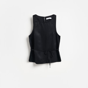 LADIES` BLOUSE - XS - czarny - damska - Reserved - 231KR-99X