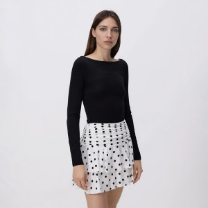 Spódnico-szorty z lyocellem - L - biały - damska - Reserved - 234JU-00X